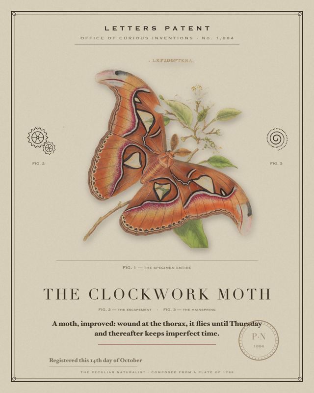 The Clockwork Moth, Letters Patent No. 1,884